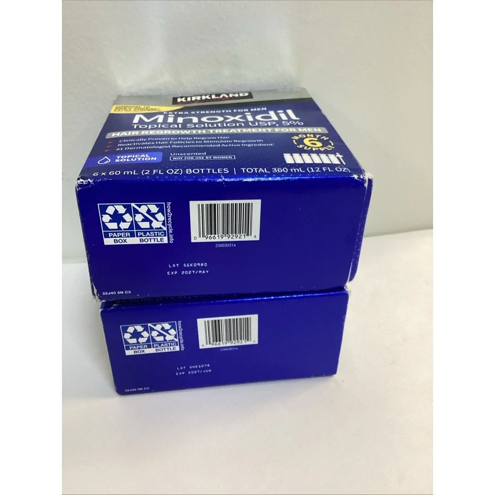 2 PackTropical Solution Hair Minoxidil 5% Kirkland - 12 Month Supply Exp 05/27